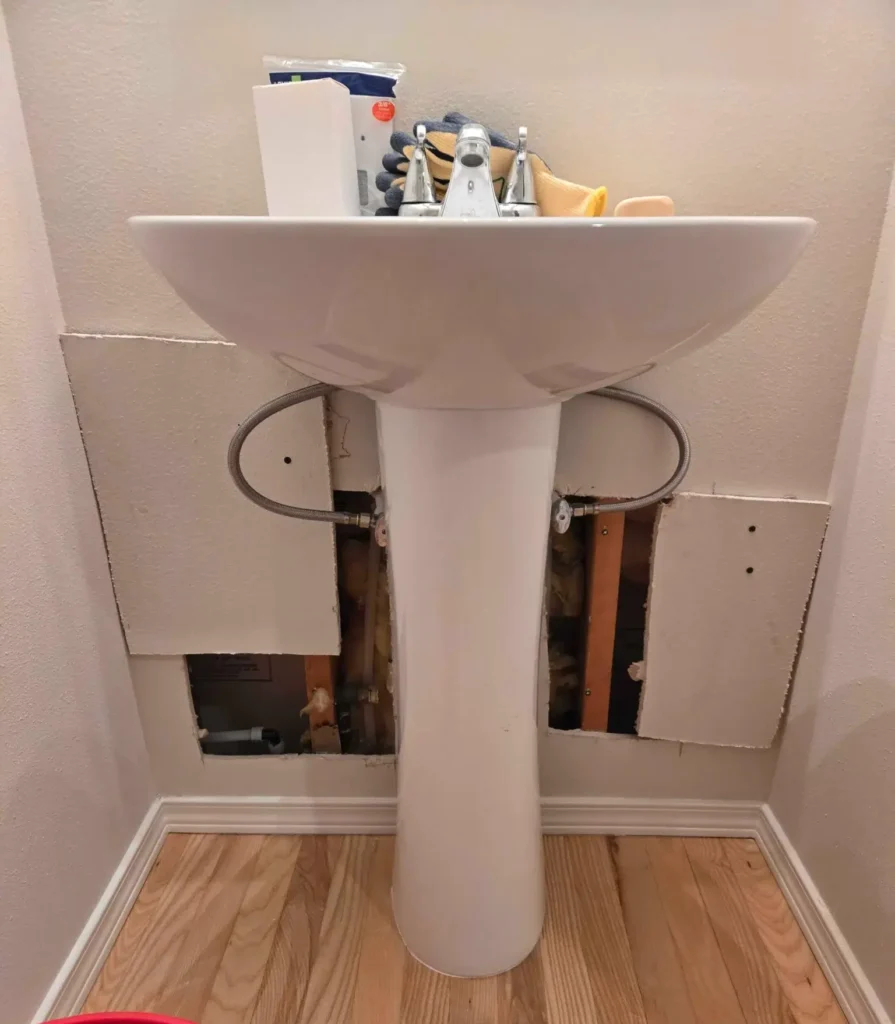 PEX repiping installation in a Seattle home, showing new pipes and clean, efficient work.